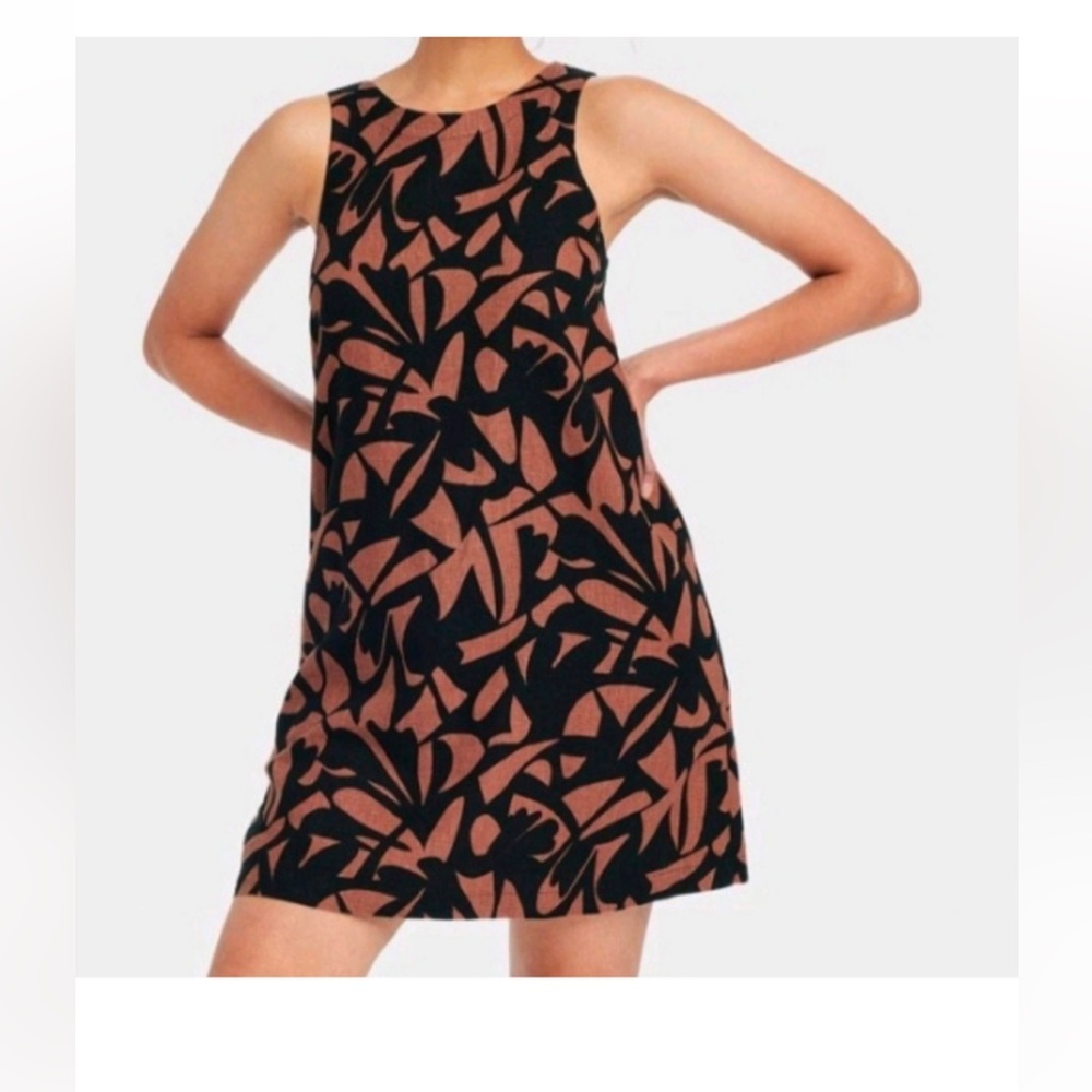 A New Day Mini Linen Shift Dress